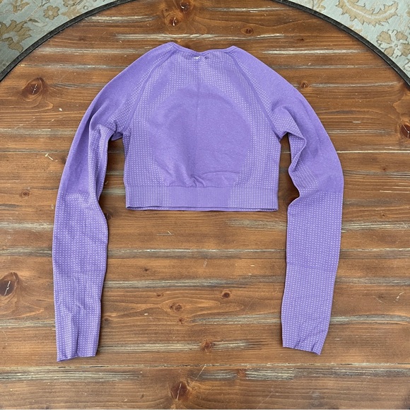Gymshark Lavender Flex Long Sleeve Crop Top - Picture 3 of 3